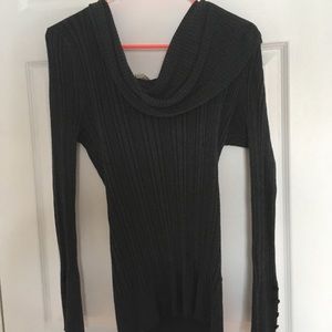 Dark Grey Cowl Neck Sweater